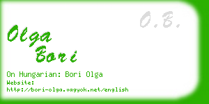 olga bori business card